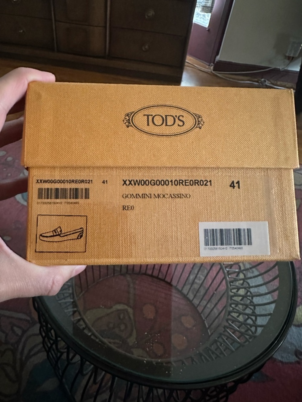 Tod's Red Suede Penny Loafers - Women's Flats - Picture 5 of 8